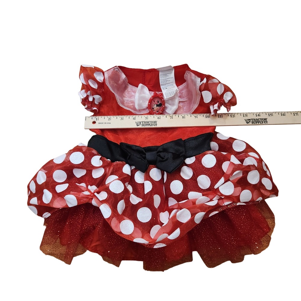Disney‎ Minnie Mouse Tutu Dress Red White Polka Dot Costume 2T Halloween - Picture 4 of 6